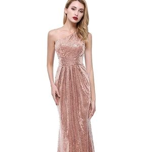 Rose Gold Sequin Gown